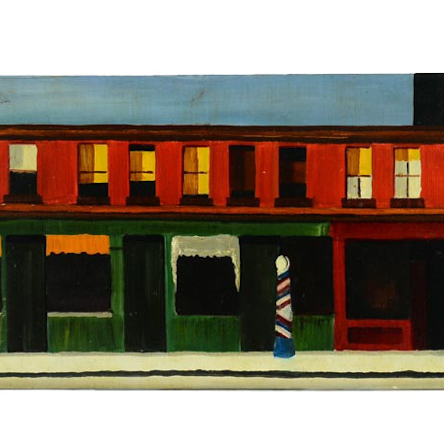 Edward Hopper Copy Painting Early Sunday Morning Ebth