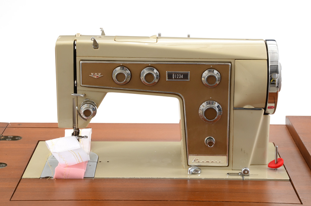 Vintage Kenmore Sewing Machine and Table EBTH