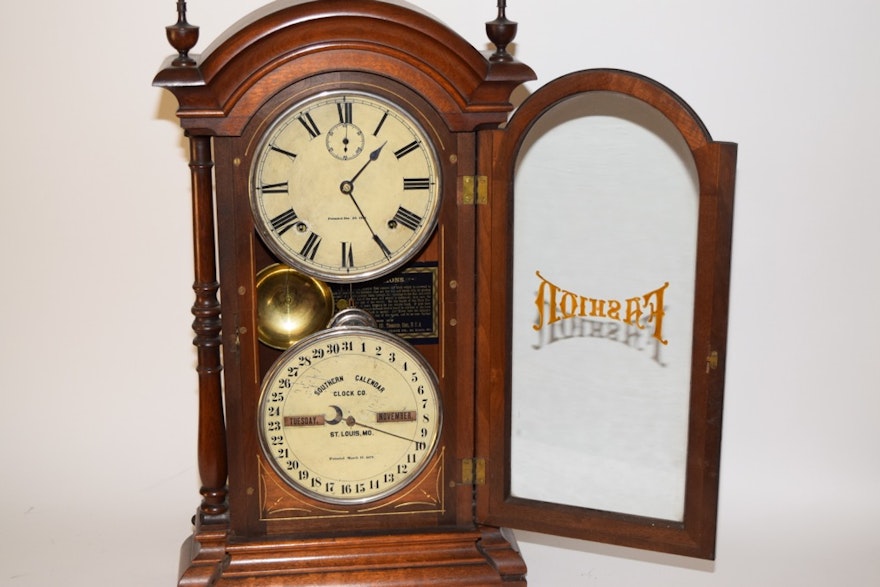 Antique Fashion Southern Calendar Clock Company Mantel Clock EBTH