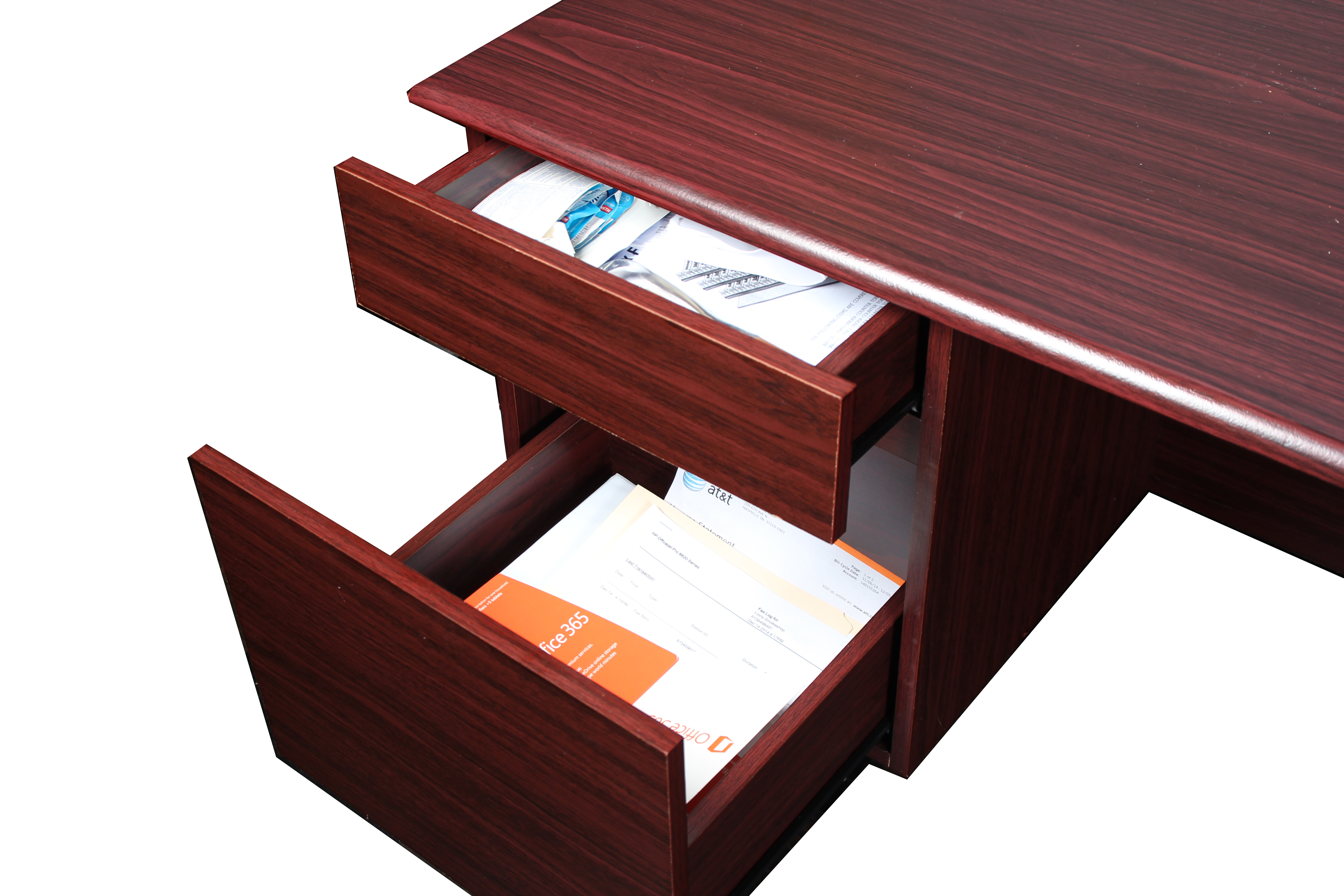 Wood Desk With Matching File EBTH