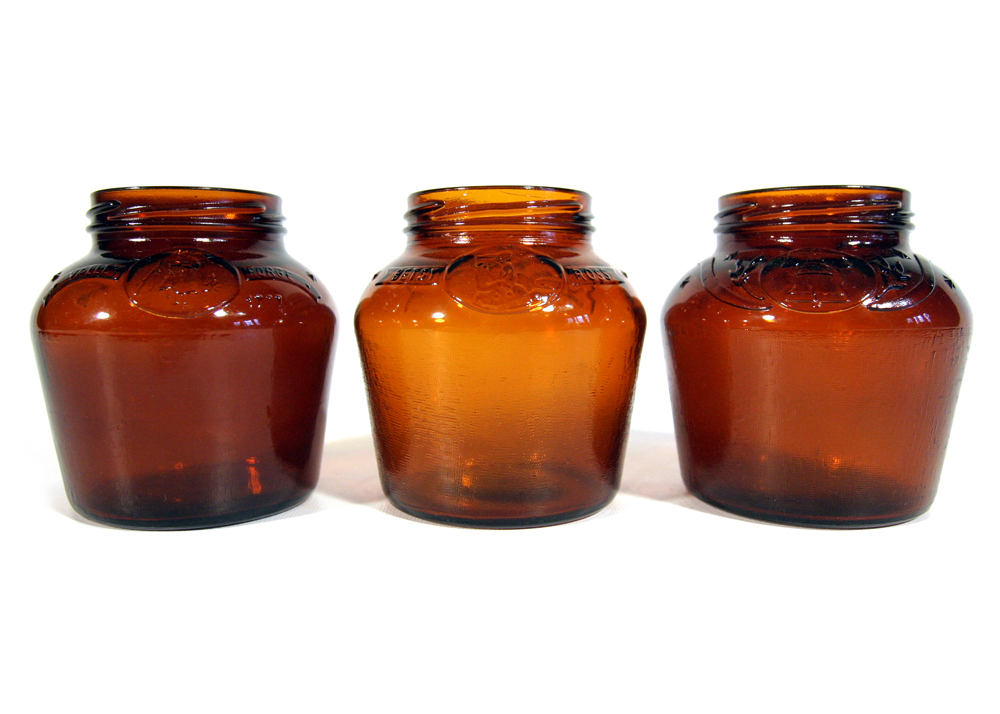 Vintage Amber Glass Bicentennial B&M Bean Jars | EBTH