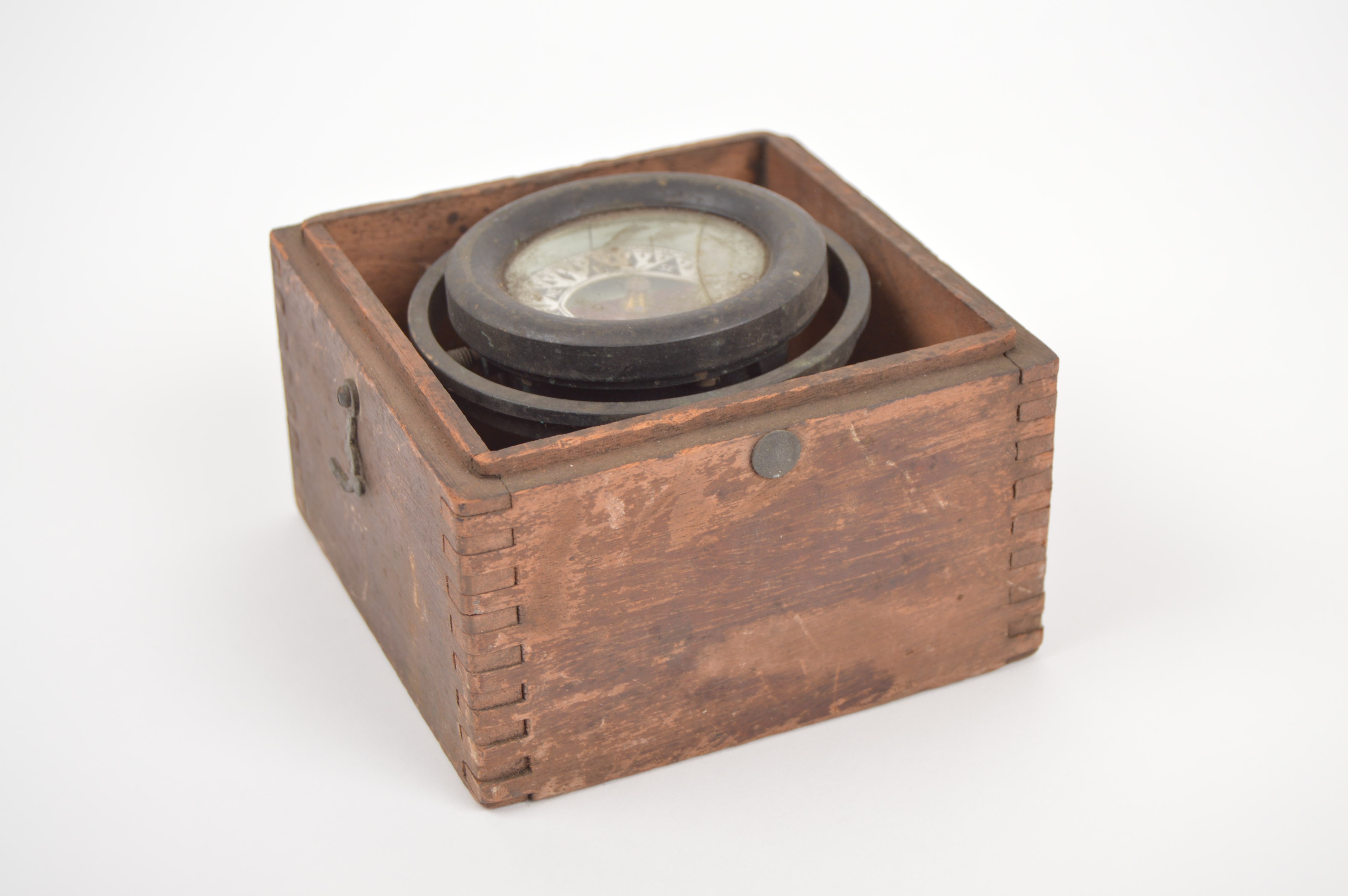 Vintage Compass in Wooden Box EBTH