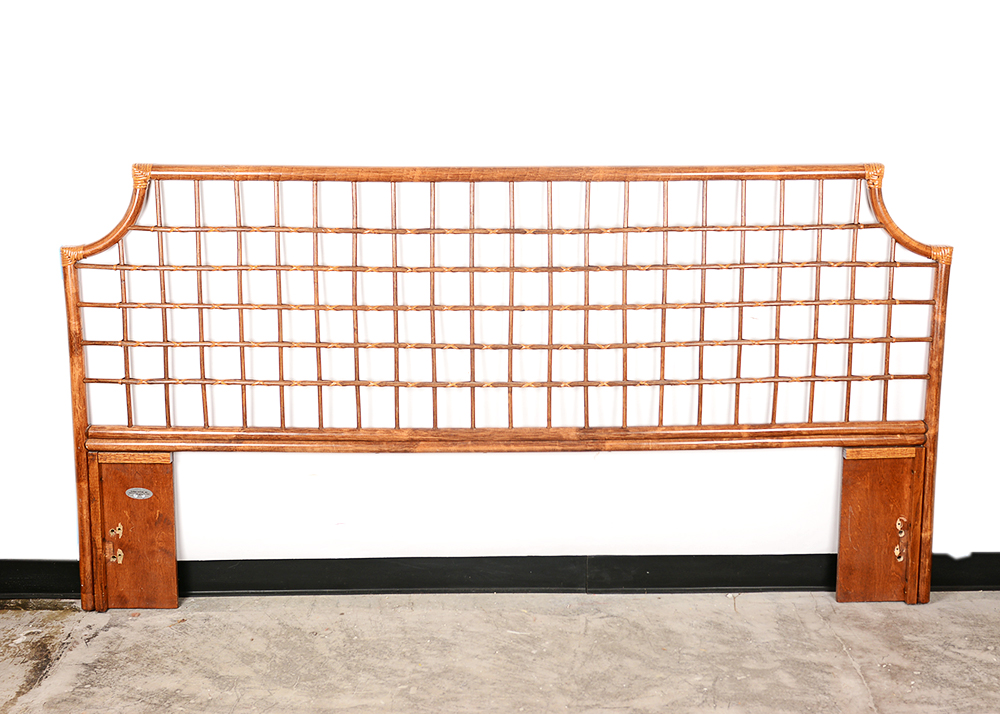 Rattan Chinese Chippendale Style King Headboard EBTH