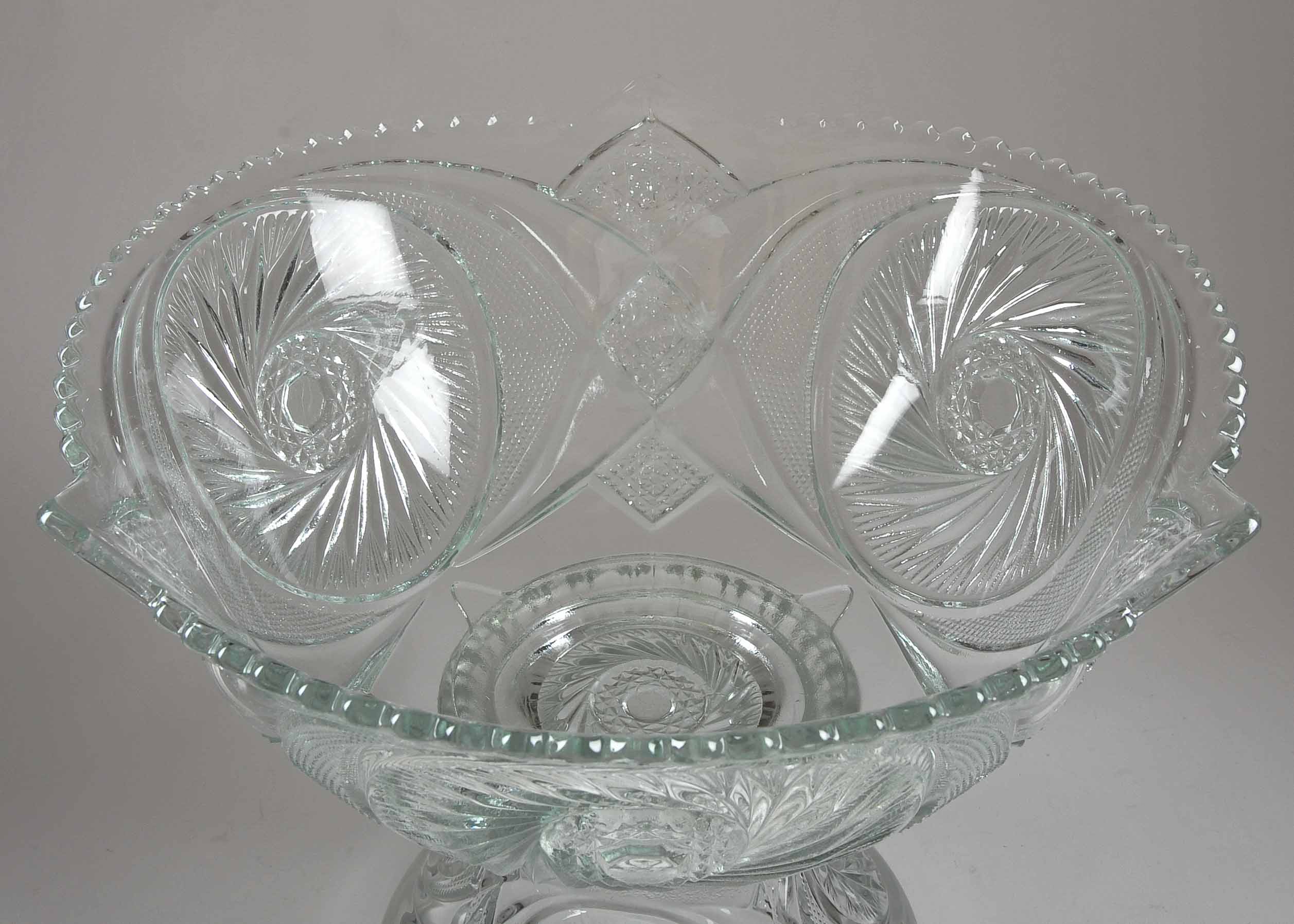 Depression Glass Punch Bowl and Cups EBTH