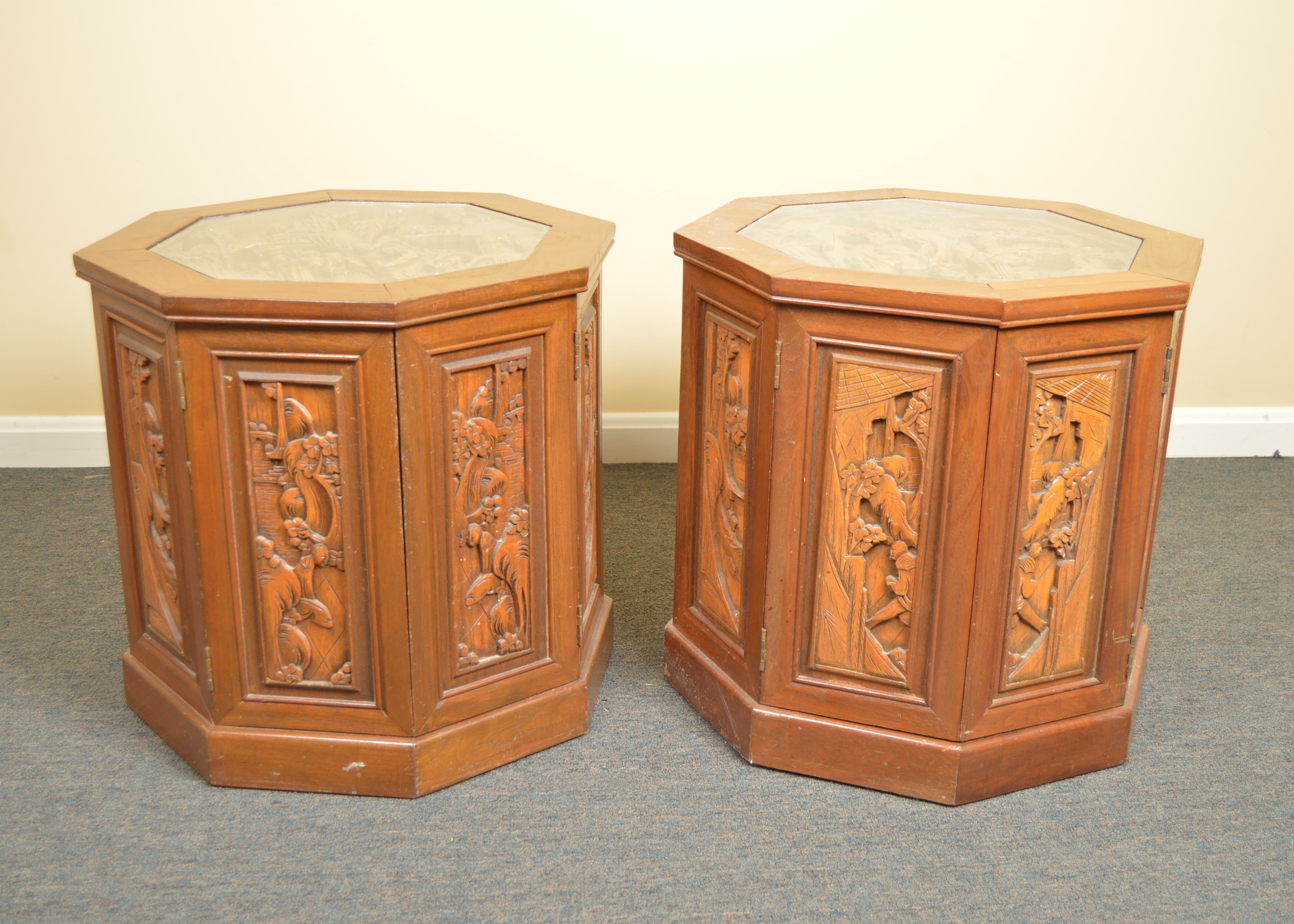 Asian Inspired Side Tables EBTH