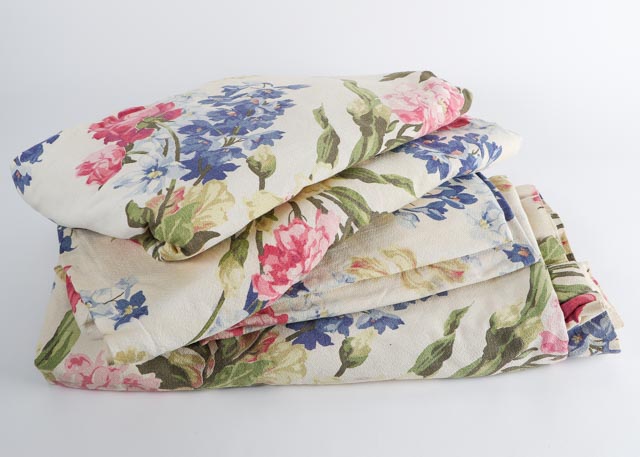 Vintage Barkcloth Fabric Drapery Panel Ebth