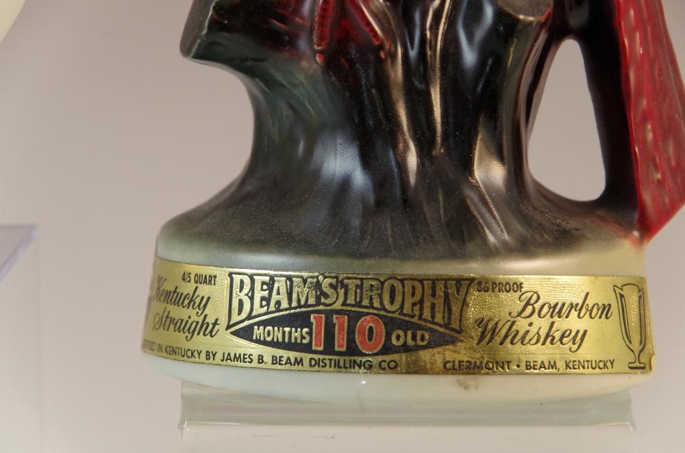 Vintage 1968 Jim Beam Cardinal Decanter and Milk Glass Decanter EBTH