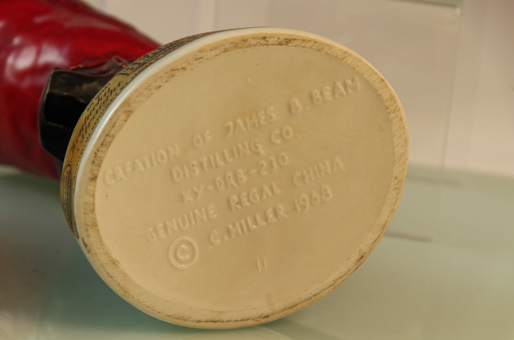 Vintage 1968 Jim Beam Cardinal Decanter and Milk Glass Decanter EBTH