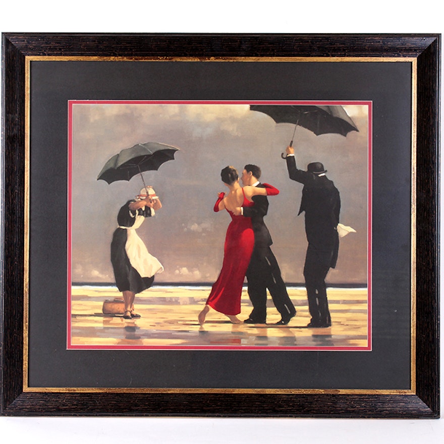 Bombay Company Singing Butler Ii Offset Lithograph Ebth