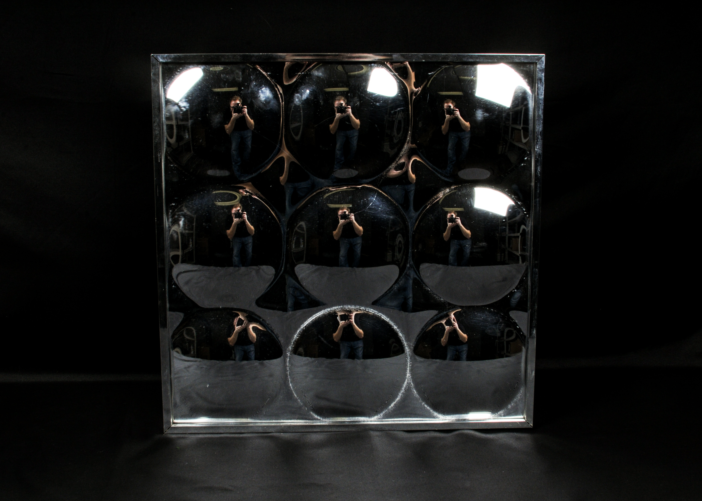 1970's Modern Bubble Mirror Wall Art EBTH