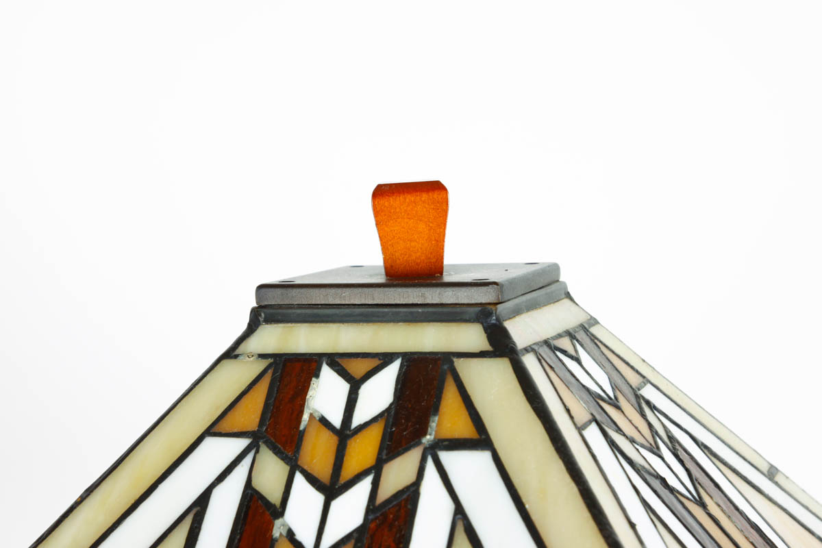 Pair of Stained Glass Inspired Double Bulb Table Lamps EBTH