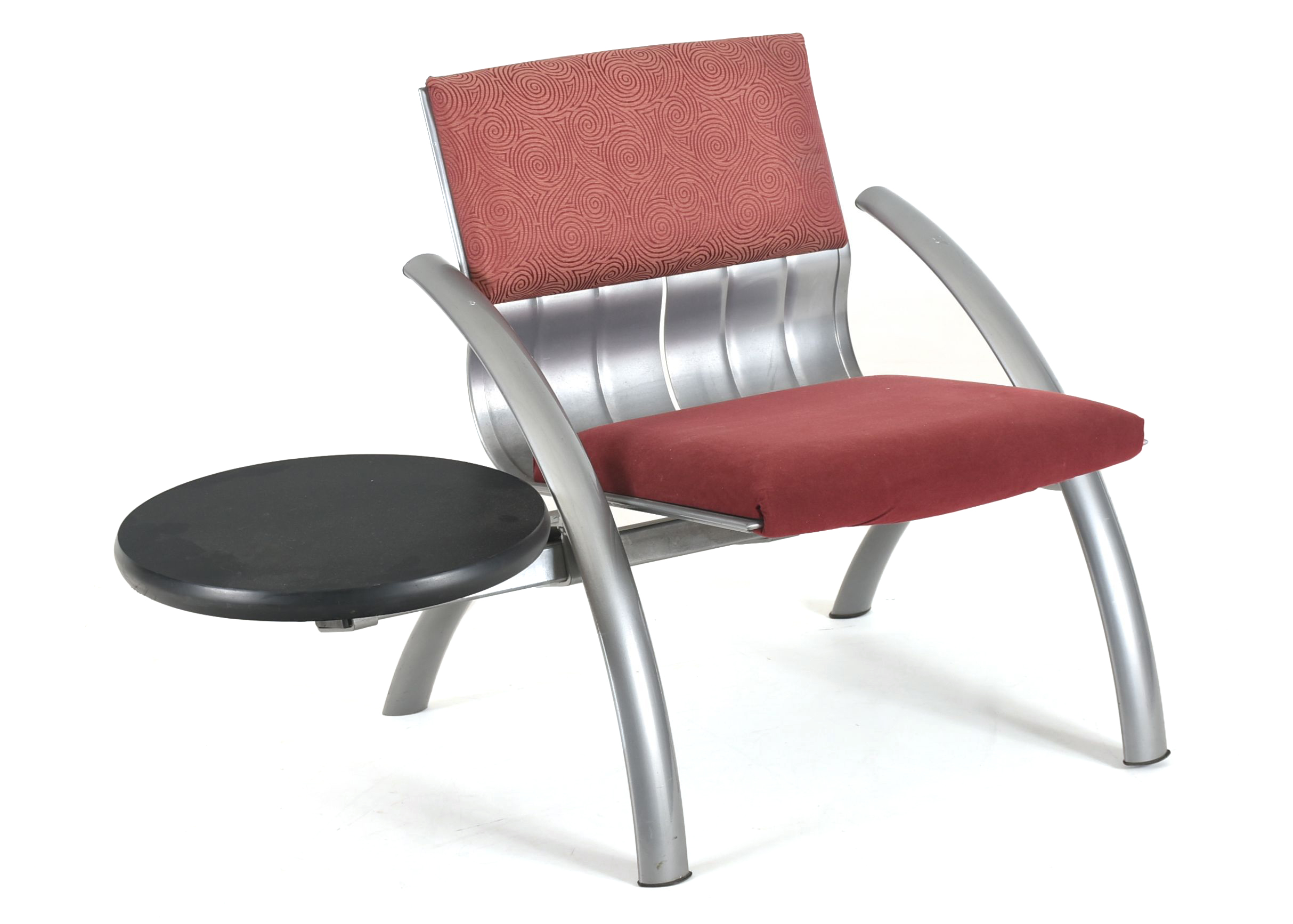 Modernist "Lambda" Chair with Attached Side Table EBTH