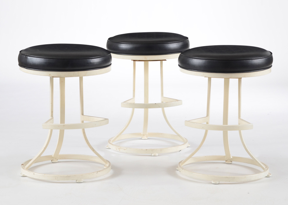 Three ShaverHoward Swivel Bar Stools EBTH