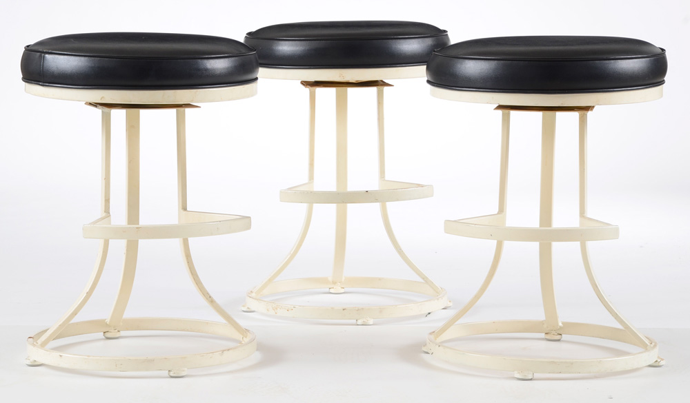 Three ShaverHoward Swivel Bar Stools EBTH