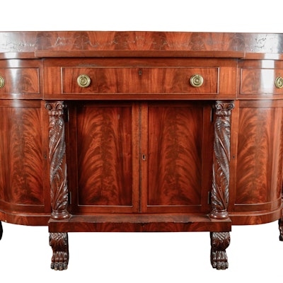 Online Furniture Auctions Vintage Furniture Auction Antique Antique English Regency Mahogany Buffet - Online Furniture Auctions Vintage Furniture Auction Antique