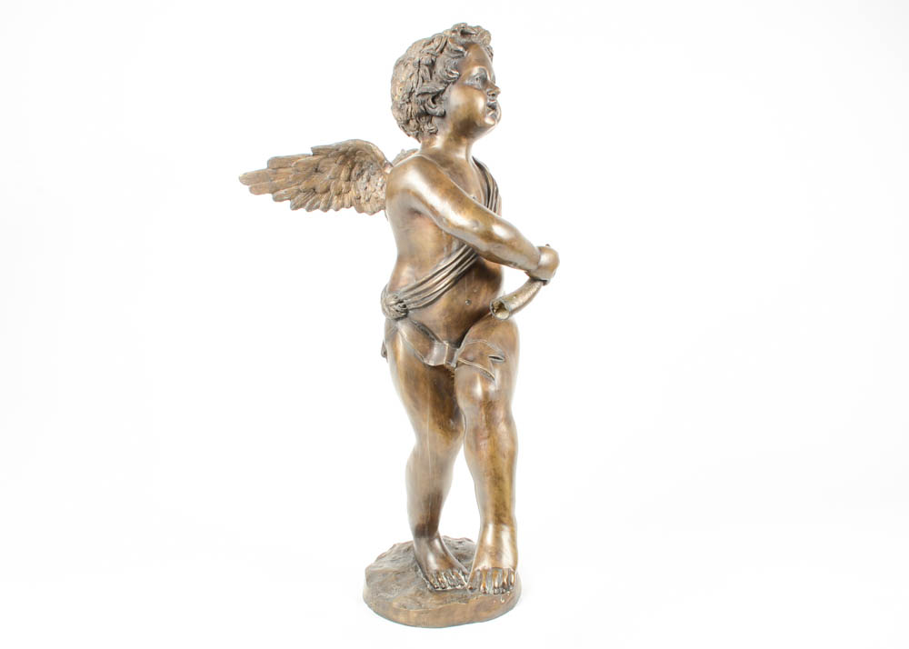 Bronze Cherub Statue EBTH
