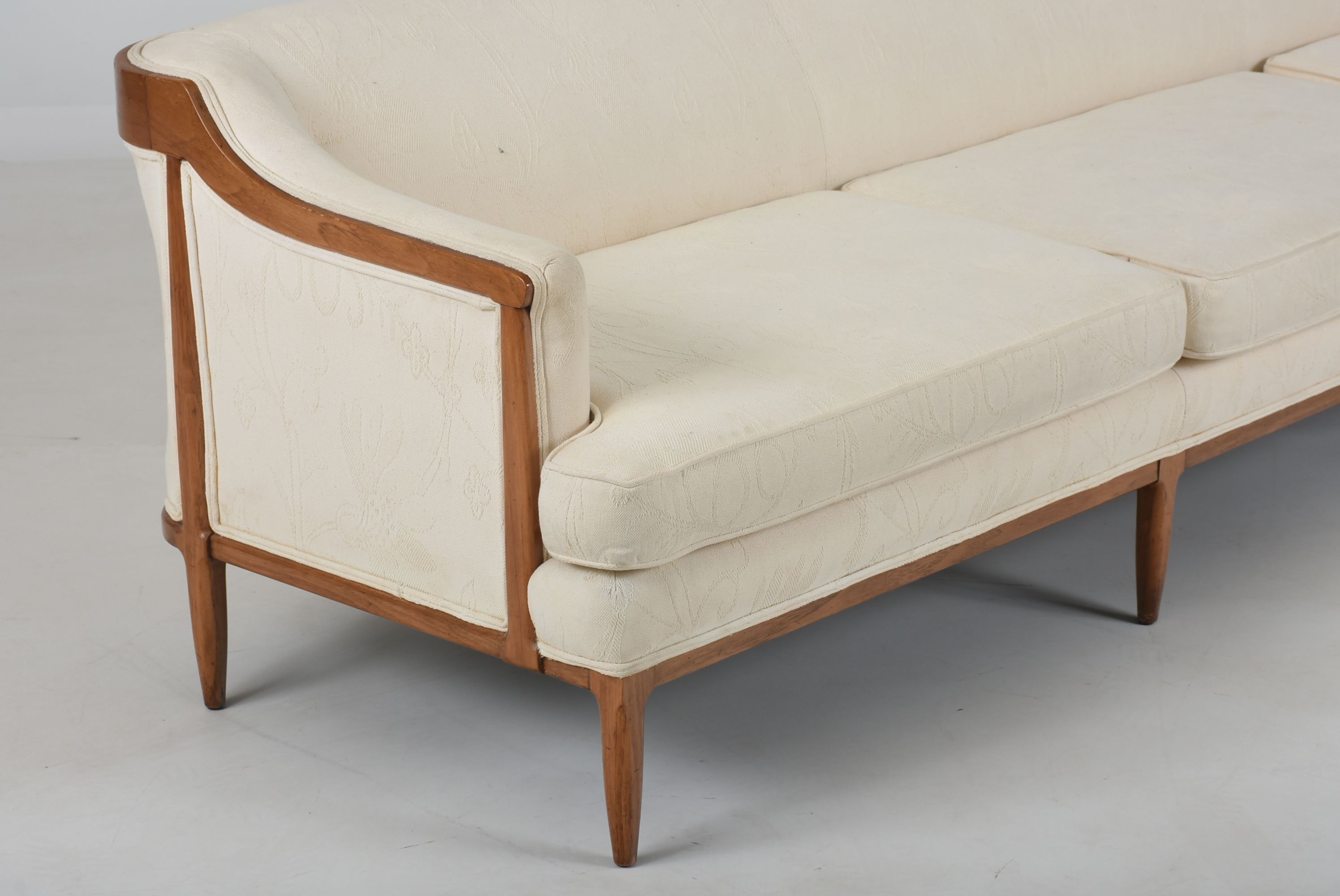 Mid Century Modern Cream White Sofa EBTH