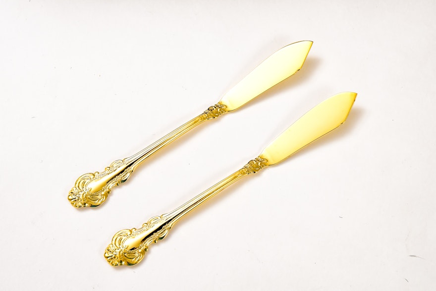 Gold Tone Stainless Steel Flatware : EBTH