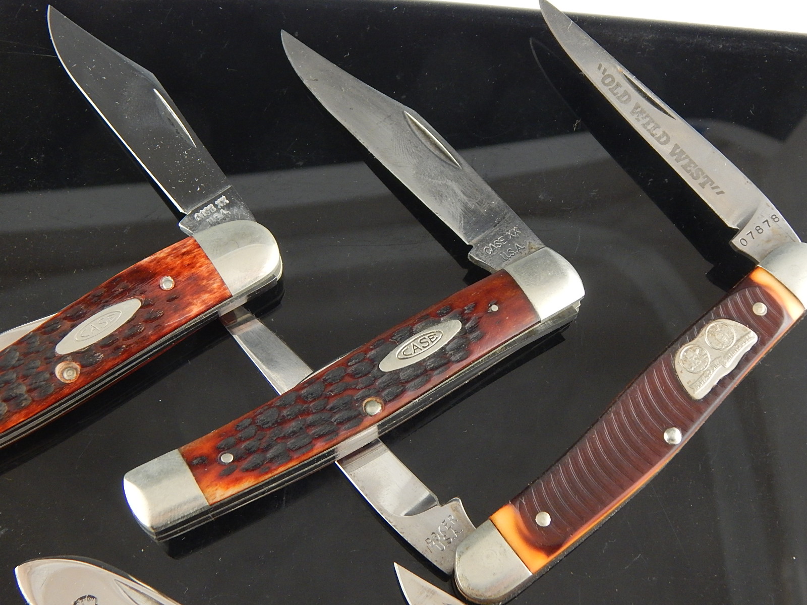 Four Case Brand Pocket Knives plus Boker 'Old Wild West ...