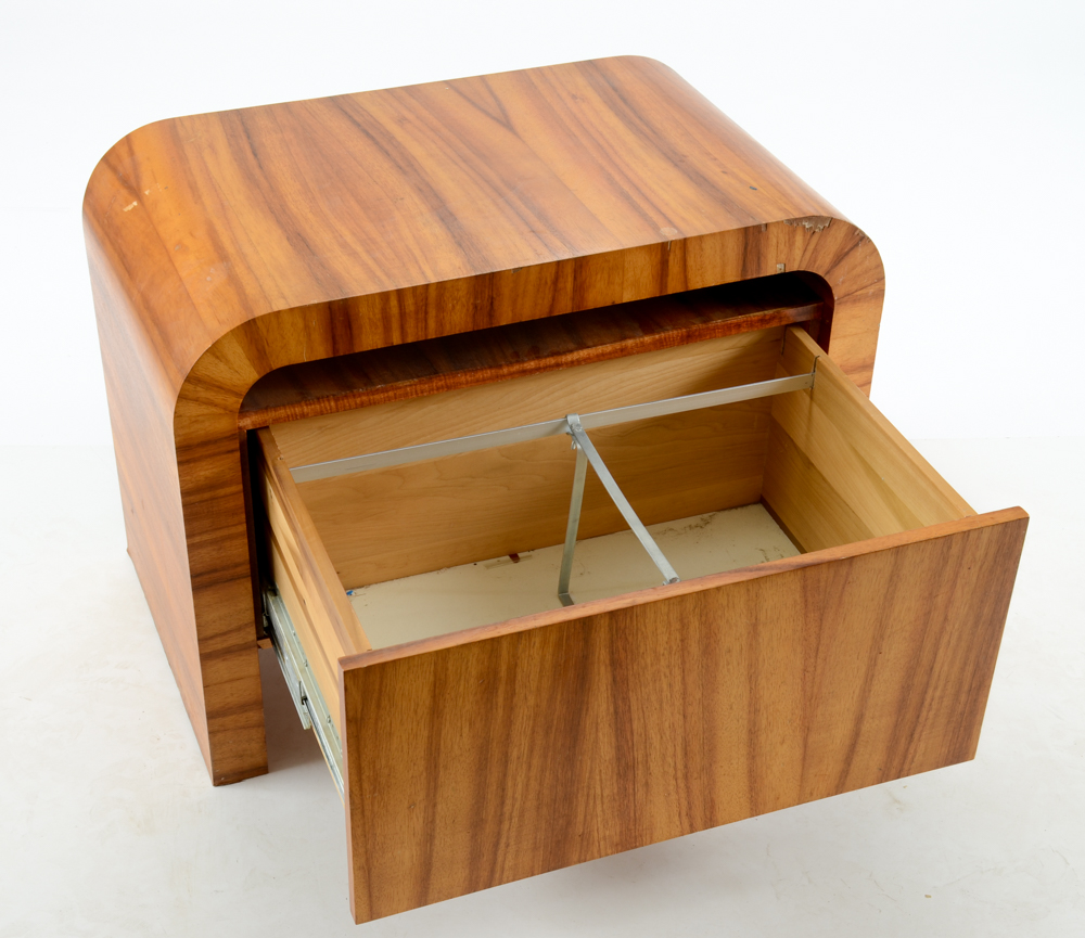 Zebra Wood Veneer File /Side Table EBTH