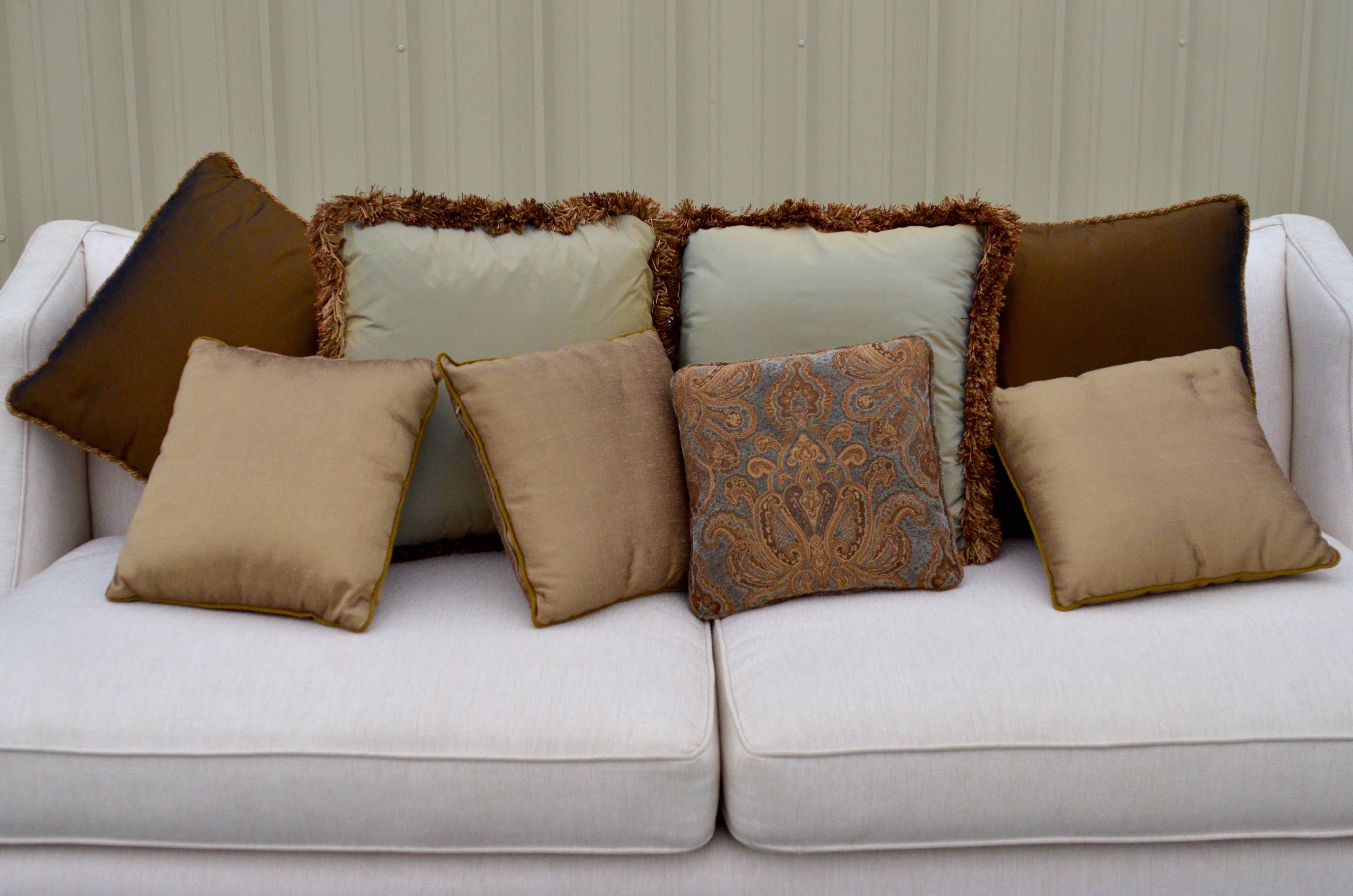 Marge Carson Pillow Back Sofa EBTH