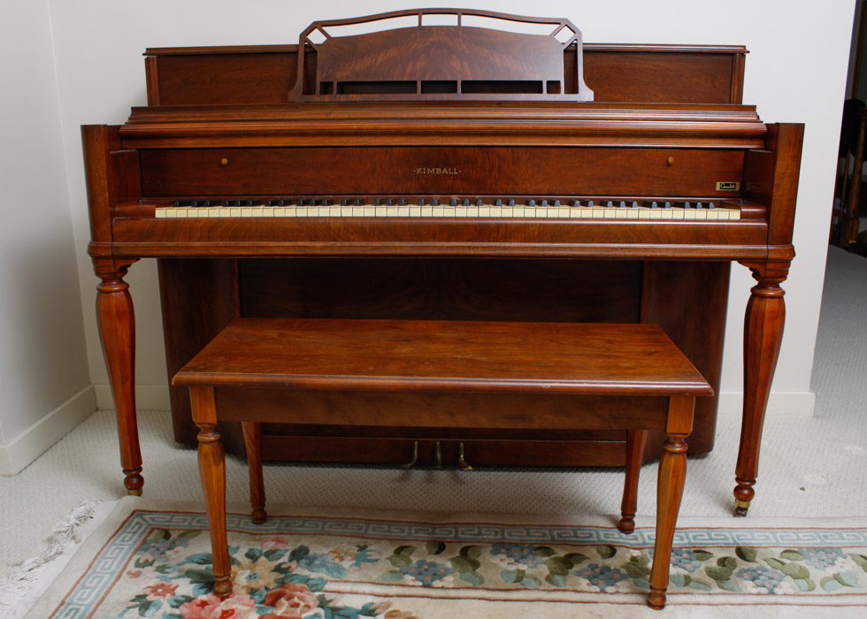 Kimball Console Upright Piano with Bench EBTH