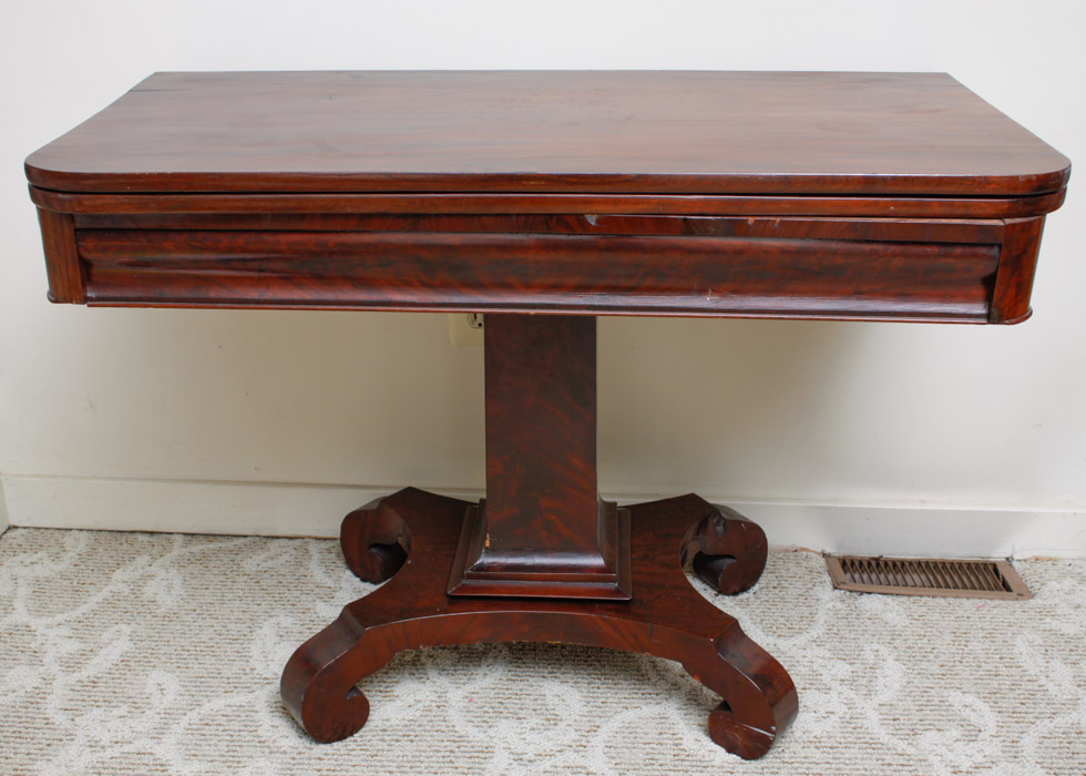 Antique Mahogany Folding Game Table EBTH
