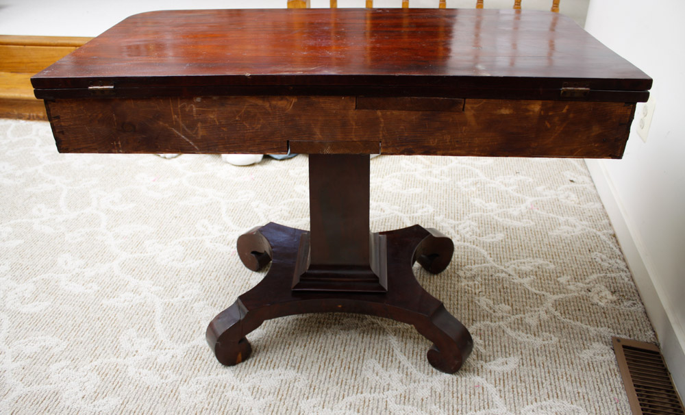 Antique Mahogany Folding Game Table EBTH