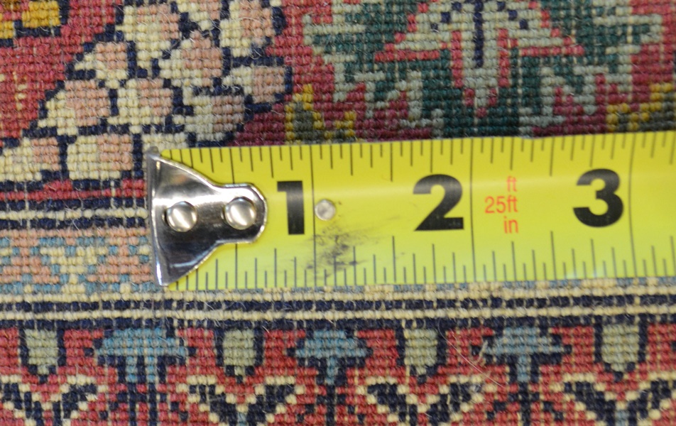 Jerry Aziz Persian Tabriz Style Navy Wool Vase Rug EBTH