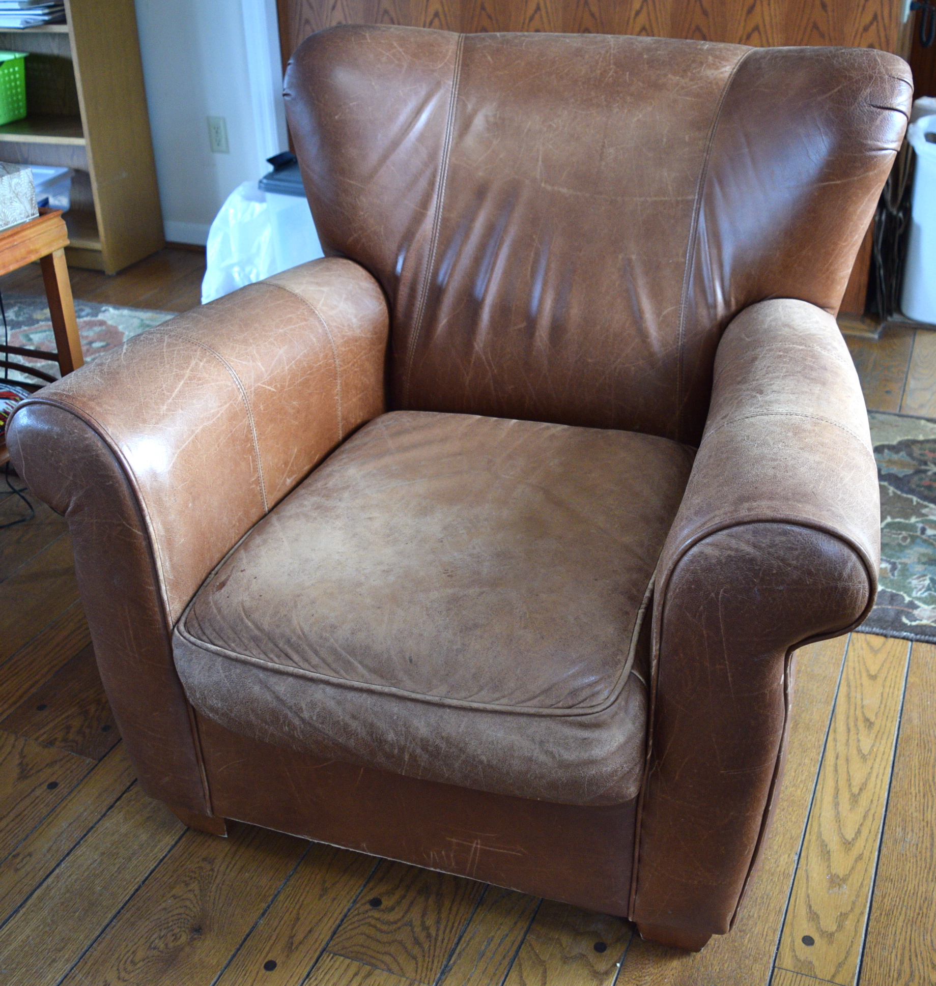 Bauhaus Leather Chair and Ottoman EBTH