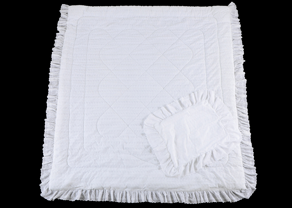 White Eyelet Comforter And Sham Ebth