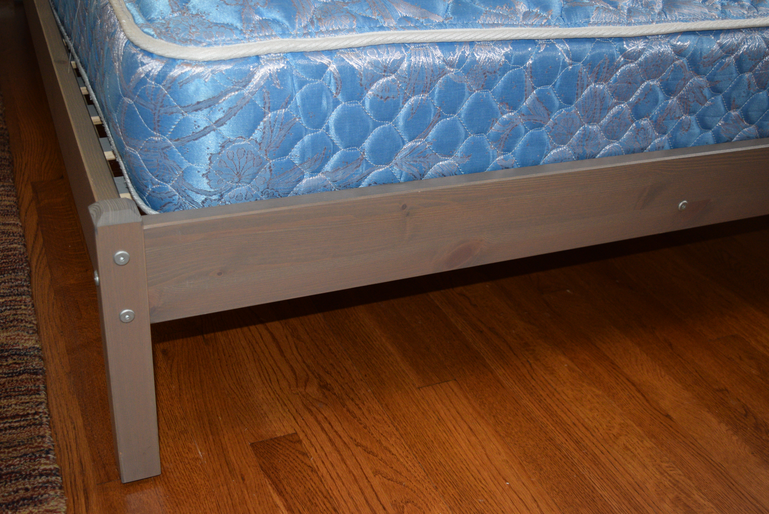 Ikea Rykene FullSize Bed Frame, Side Table, and Mattress EBTH