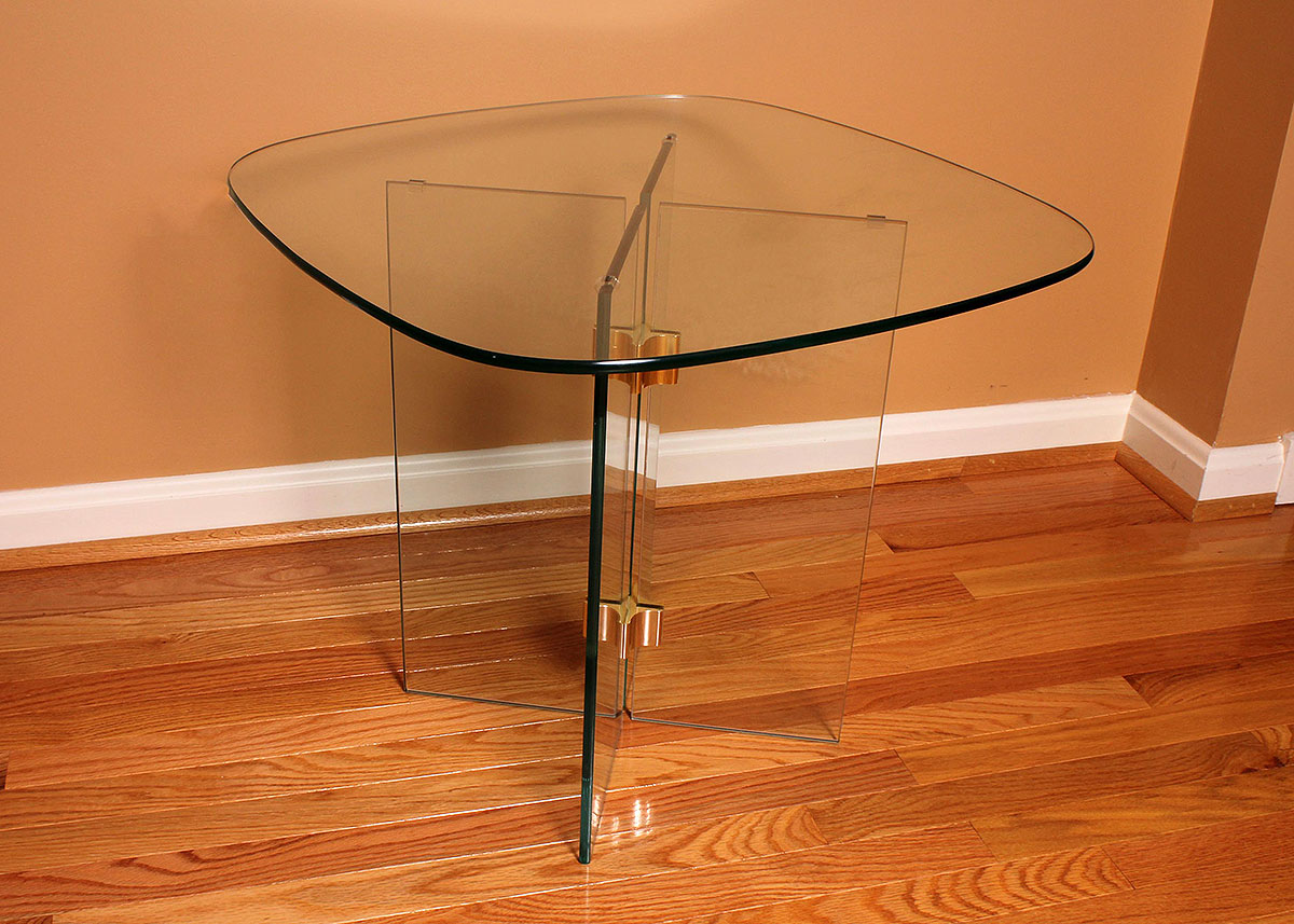 Contemporary Glass Side Table EBTH