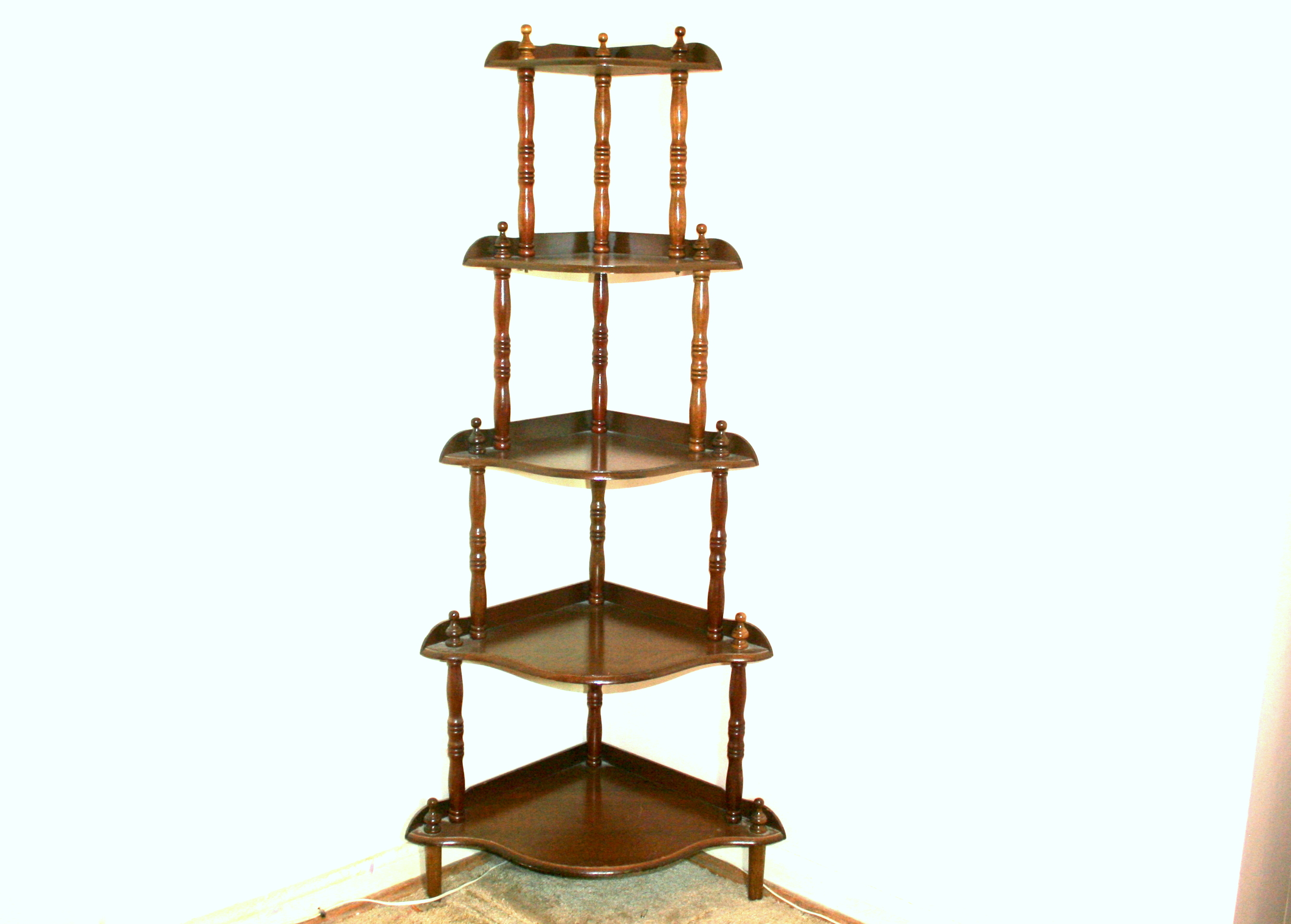 Wood Corner Display Shelf EBTH