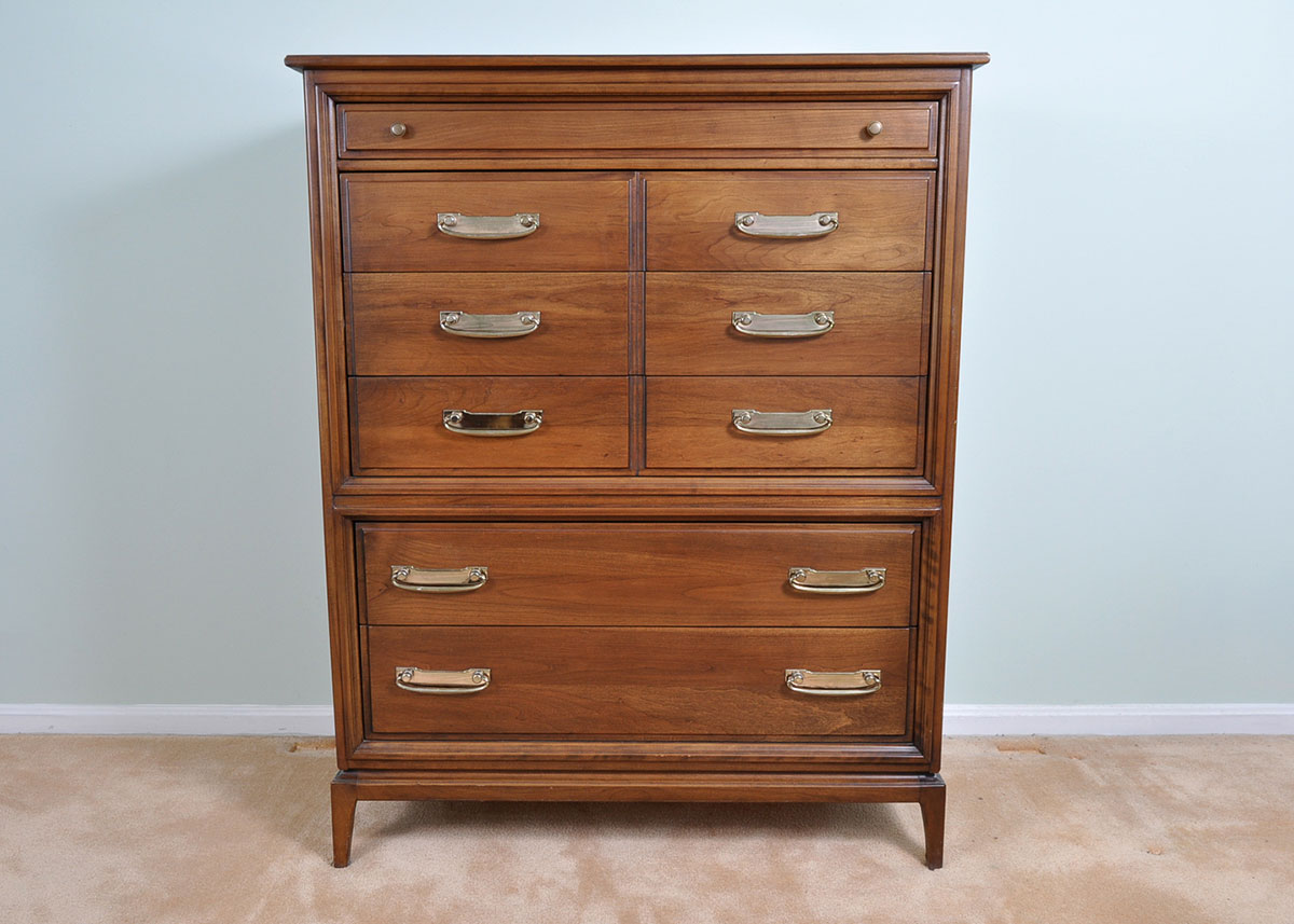 Mid Century Willett Pecan Chest of Drawers EBTH