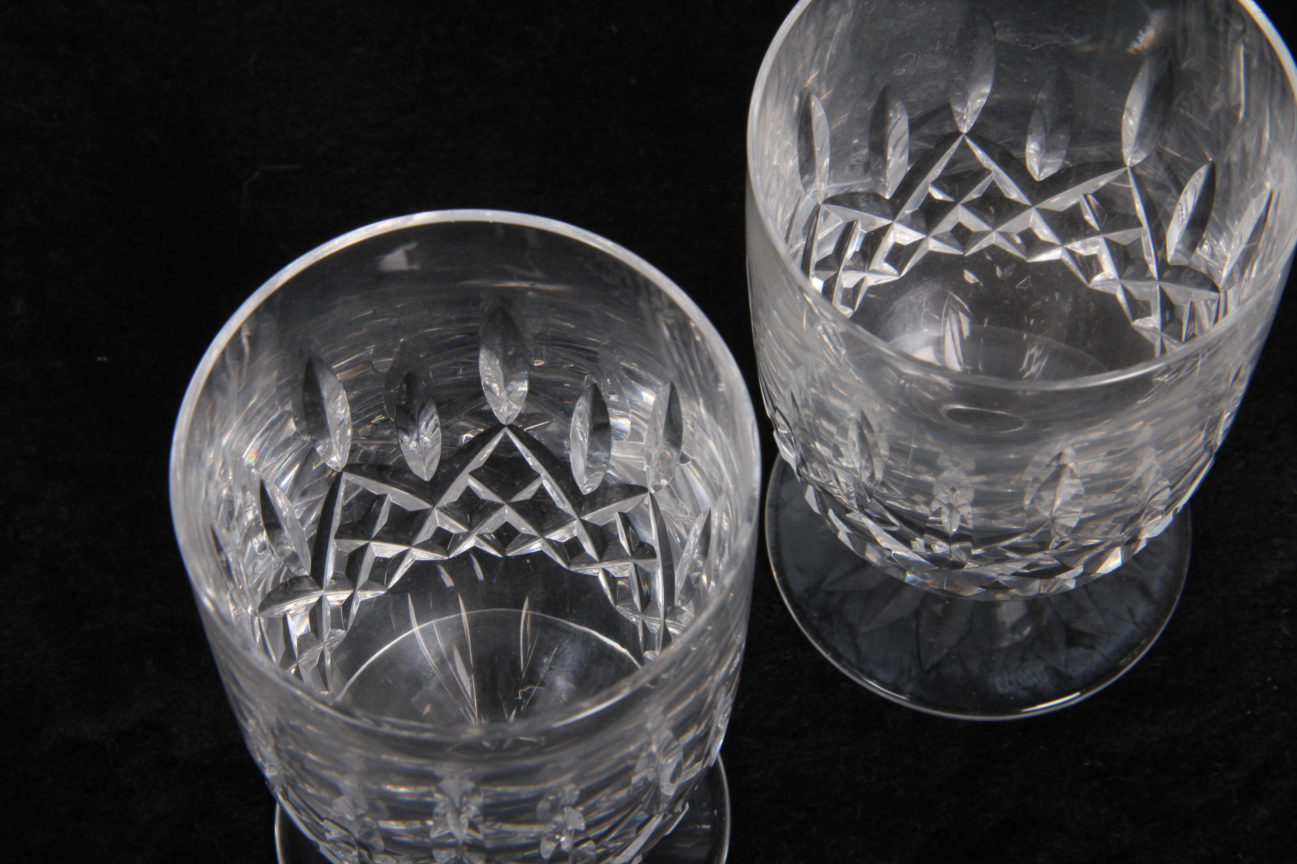 Set of Nine Waterford Crystal Lismore Footed Juice Glasses EBTH