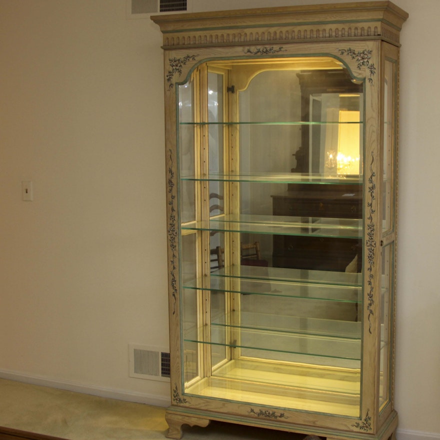 Jasper Cabinet Company Lighted Curio Cabinet Ebth