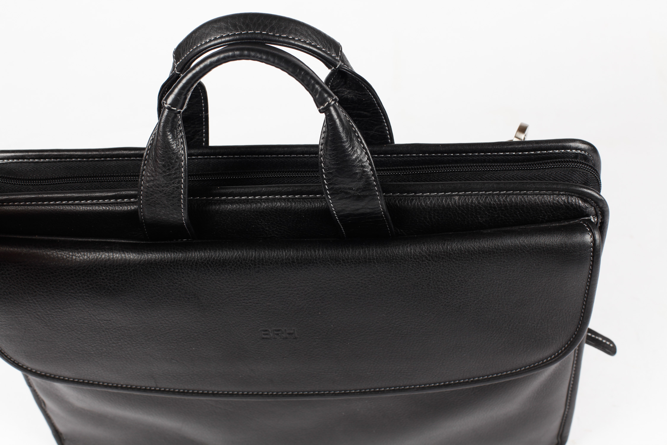 Johnston and Murphy Black Leather Briefcase EBTH