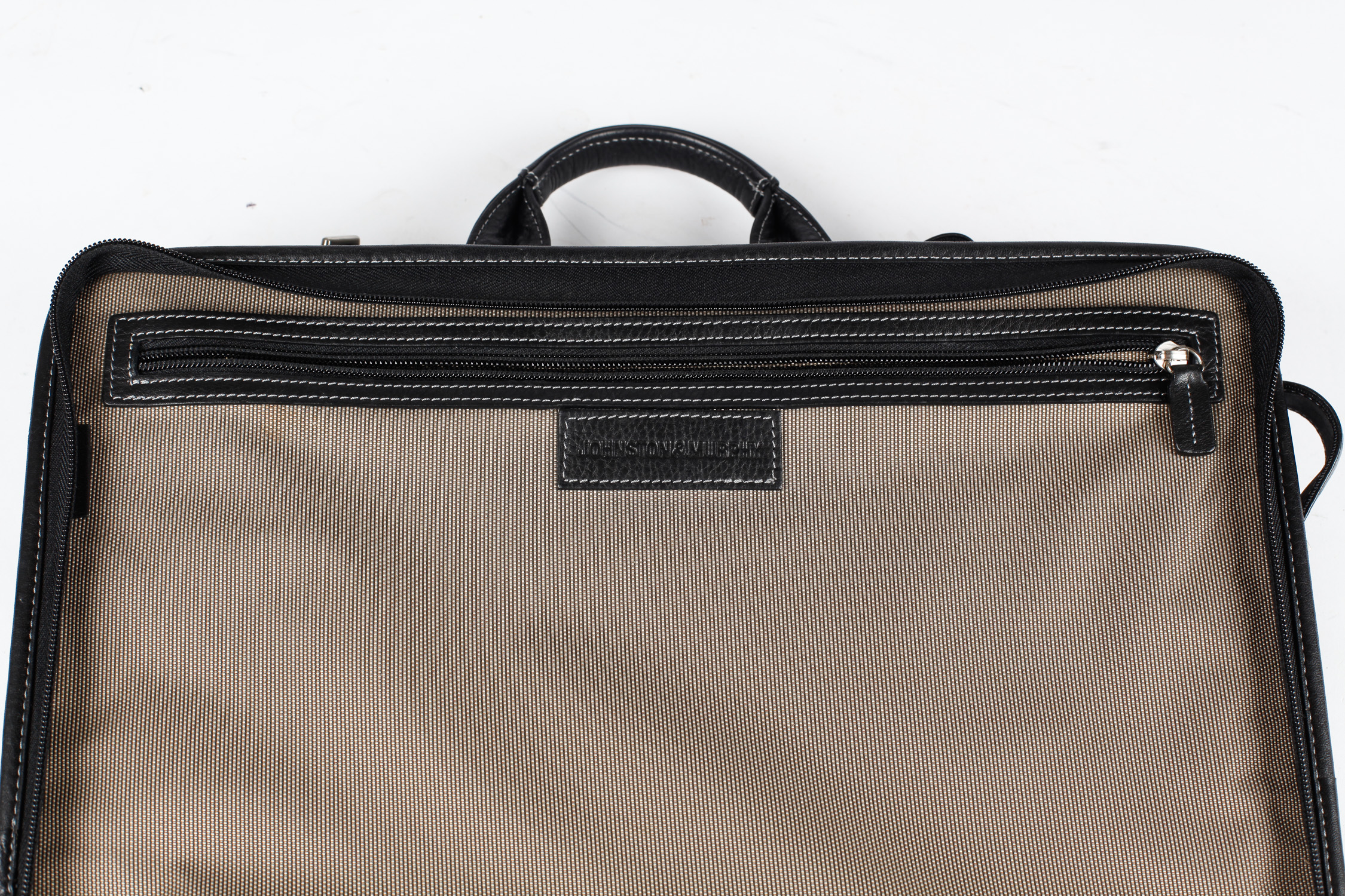 Johnston and Murphy Black Leather Briefcase EBTH