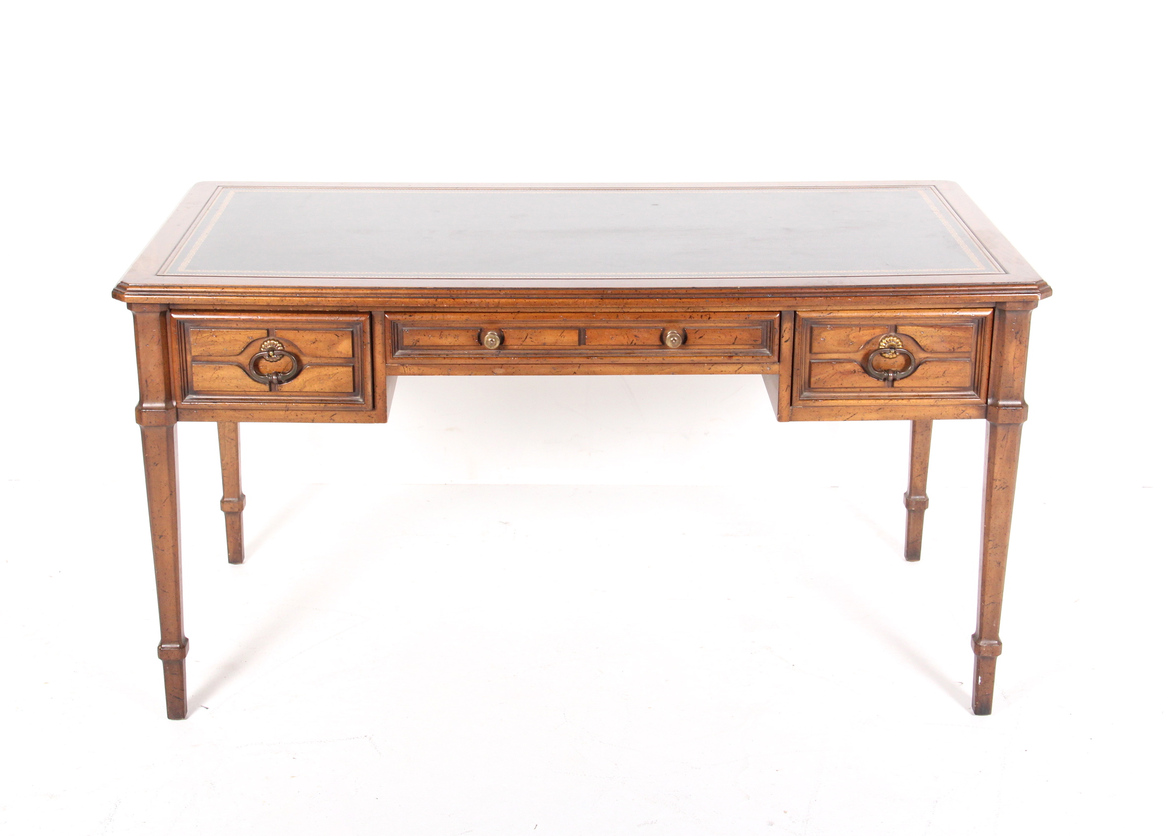 Vintage Leather Top Oak Desk EBTH
