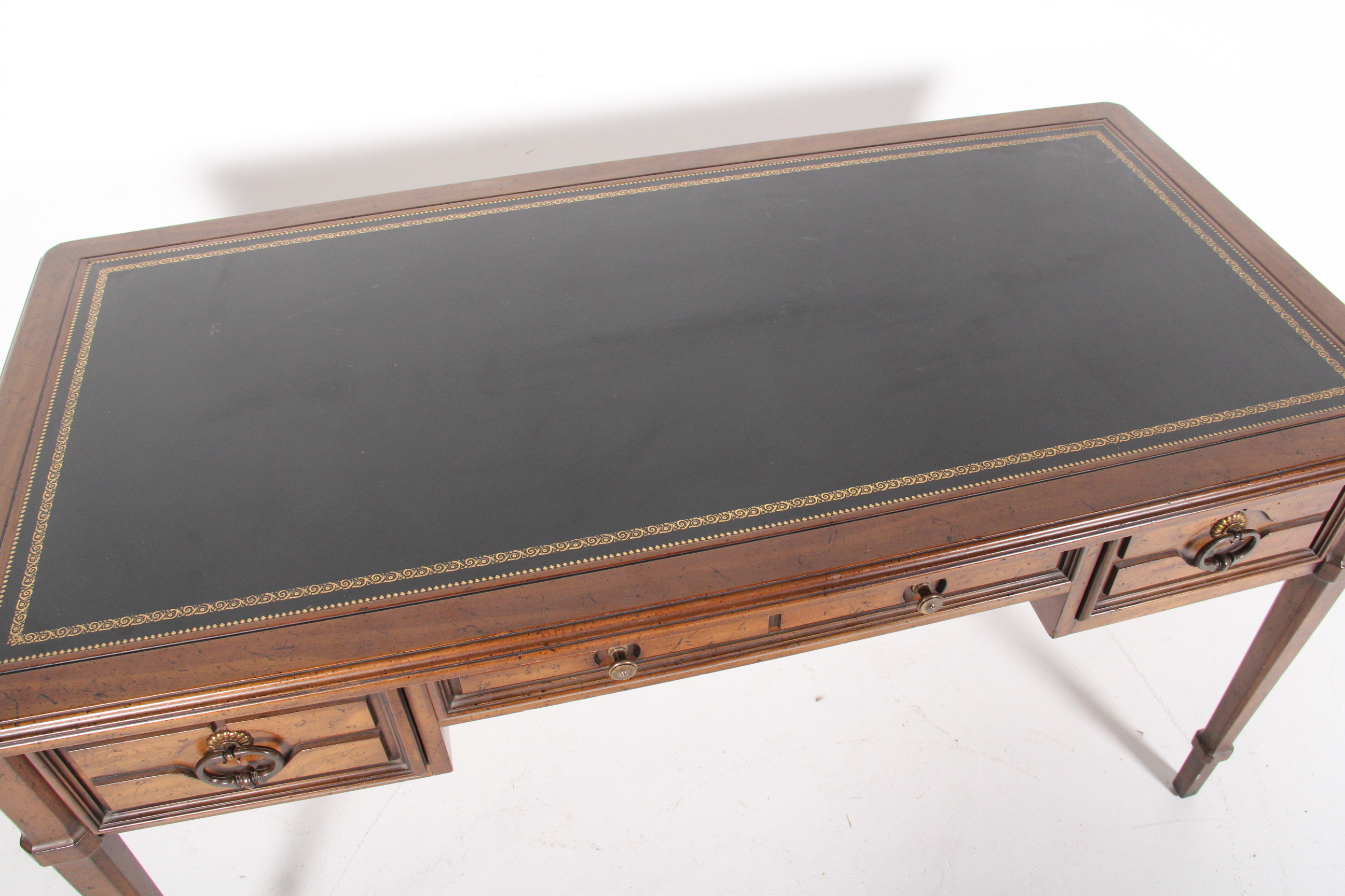 Vintage Leather Top Oak Desk EBTH