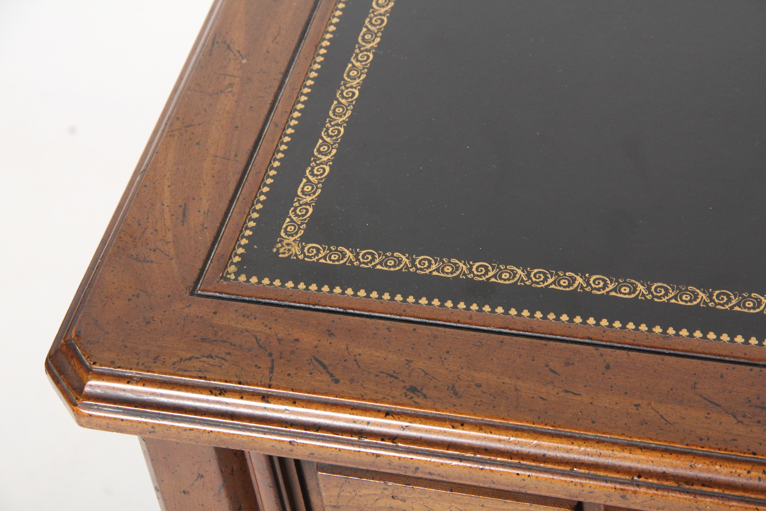 Vintage Leather Top Oak Desk EBTH