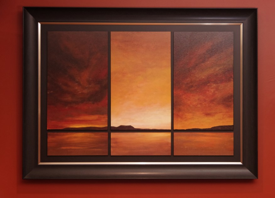 TriPanel Wall Art Sunset Desert Horizon EBTH