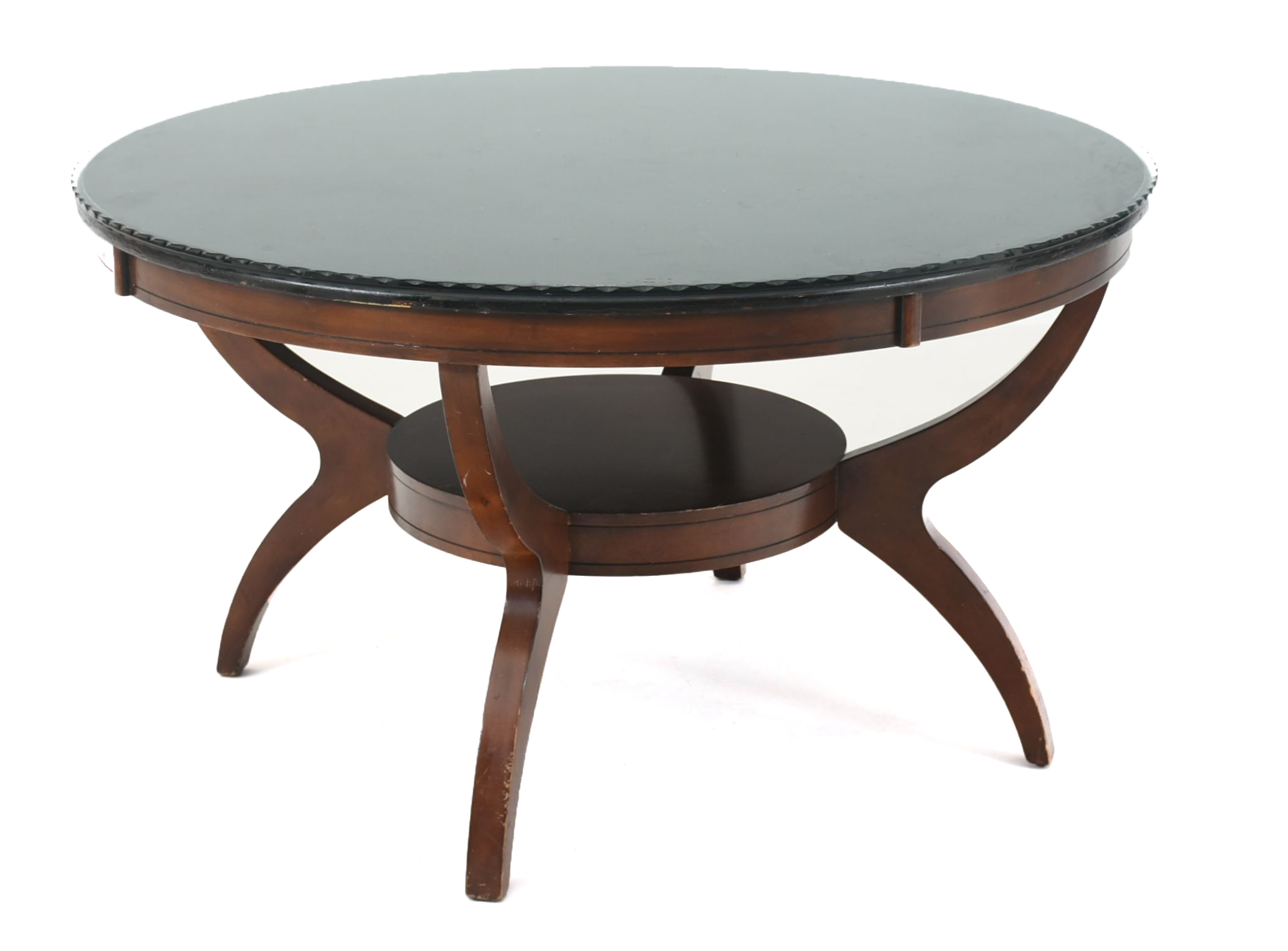 Modern Glass Top Round Dining Table EBTH
