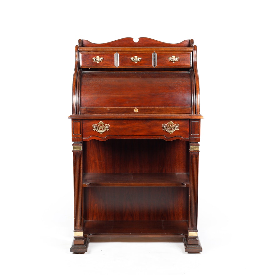 Chippendale Style Roll Top Desk By National Mt Airy Ebth Chippendale Style Roll Top Desk By National Mt Airy