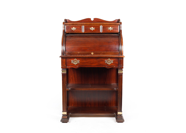 Chippendale Style Roll Top Desk By National Mt Airy Ebth