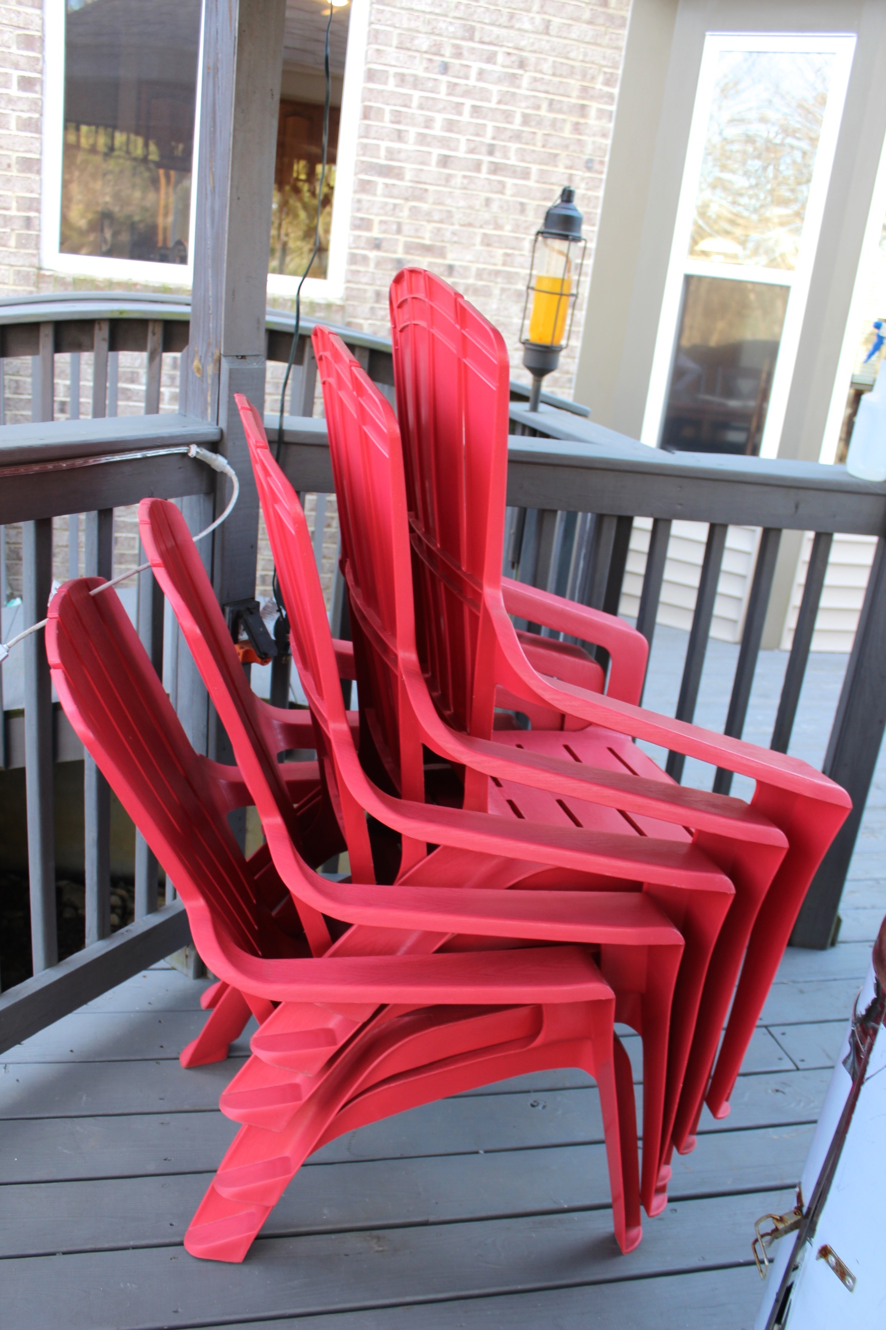 Red Adirondack Chairs | EBTH