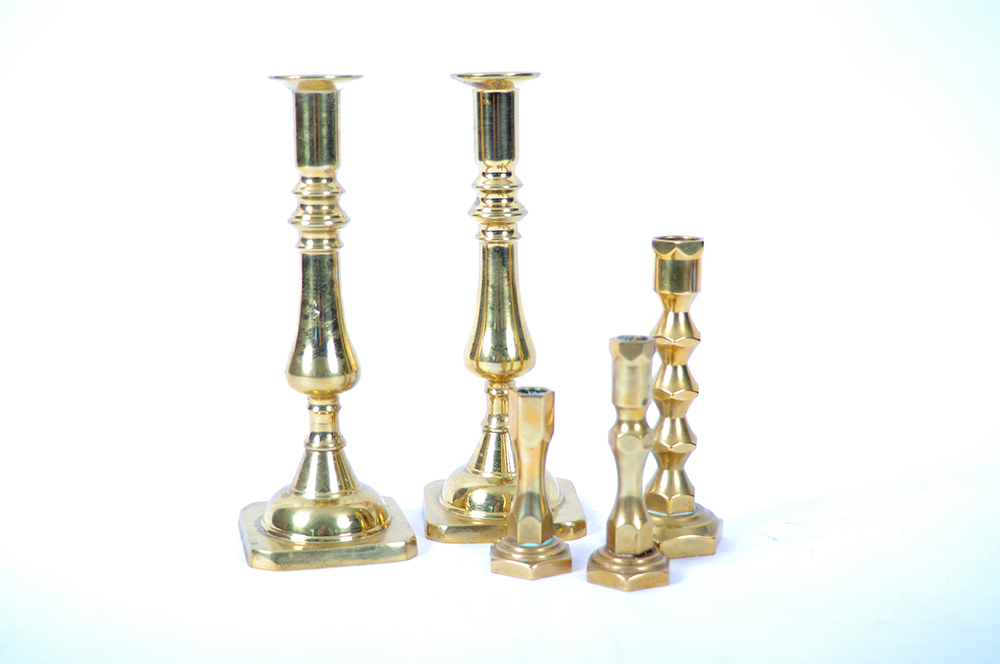 A Collection Of Brass Candlesticks | EBTH