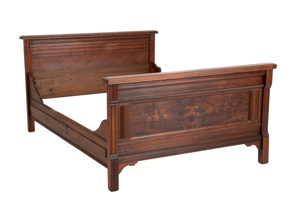 Walnut Eastlake FullSize Bed EBTH