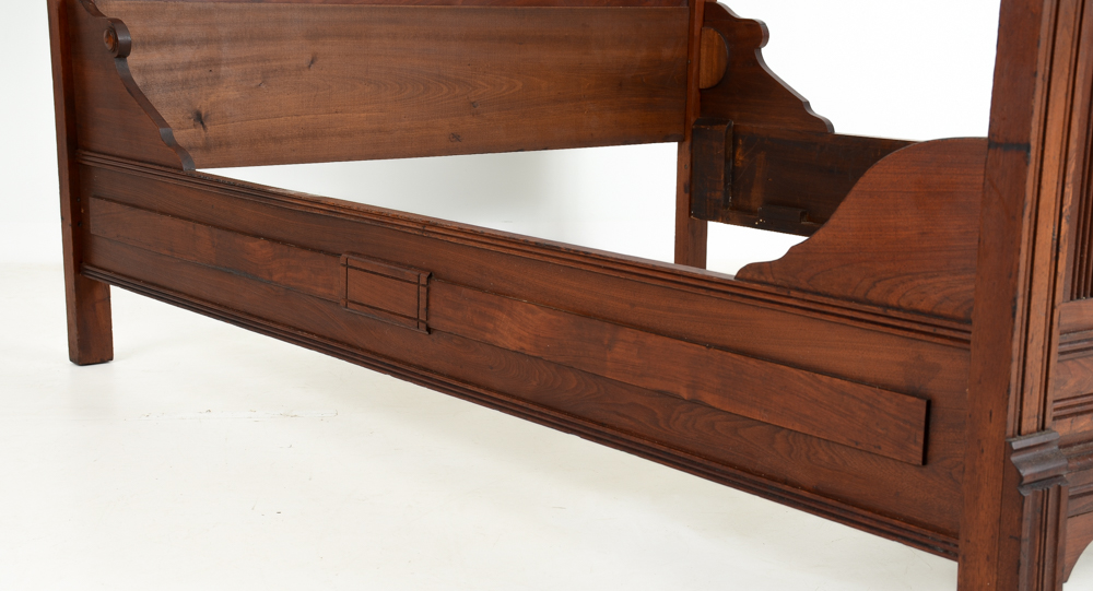Walnut Eastlake FullSize Bed EBTH
